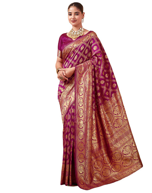 Vasthrlay Banarasi Traditional Unstitched Saree