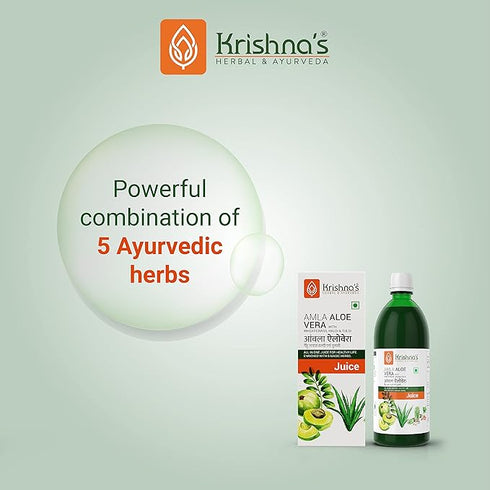 Krishna'S Herbal & Ayurveda Aloe+ Amla Juice 500Ml
