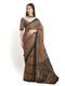 Vasthrlay Cotton Printed Mulmul Brown Saree