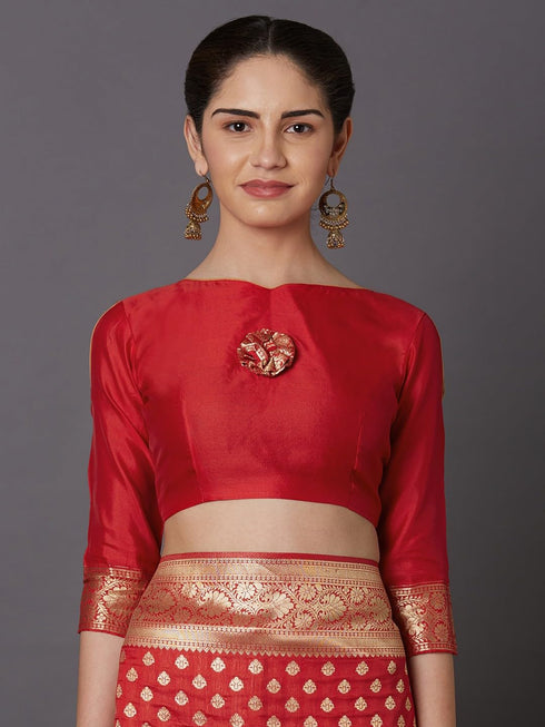 Vasthrlay Banarasi Traditional Unstitched Saree