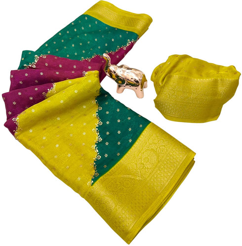 Vasthrlay Bandhani Kanjivaram Weaving