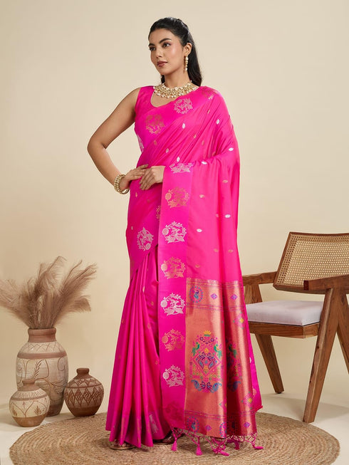 Vasthrlay Banarasi Jacquard Paithani
