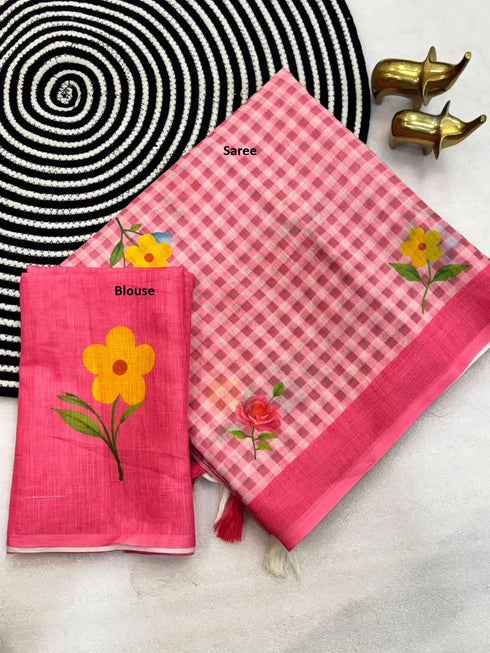 Vasthrlay Checked Pattern Lightweight Unstitched