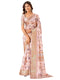 Vasthrlay Printed Jacquard Light Pink Saree With Unstitched Blouse Piece