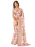 Vasthrlay Printed Jacquard Unstitched Dusty Pink Saree