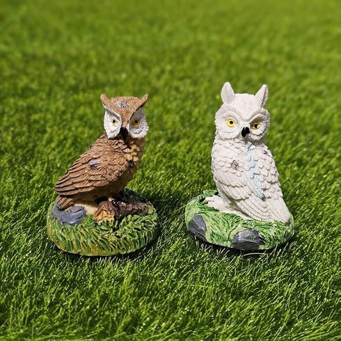 Miniature Owl Figurines Cute Garden Decor, Dollhouse Accessory & Thoughtful