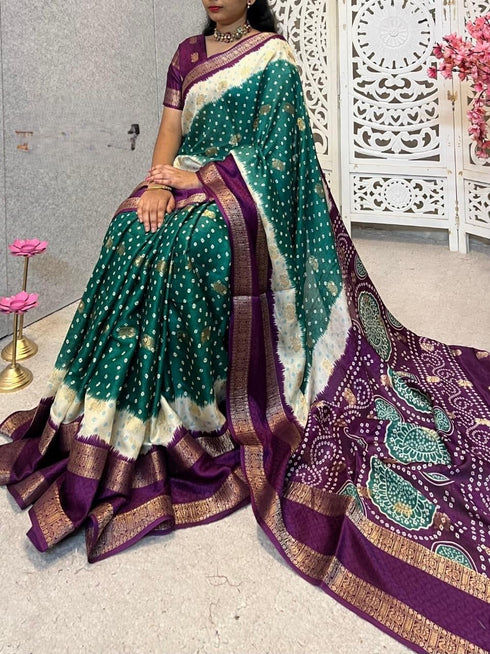 Vasthrlay Handloom Printed Unstitche Attache