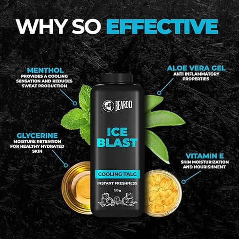 Beardo Ice Blast Talc Powder for Men