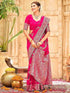 Vasthrlay Womens Banarasi Unstitched Mauve Saree