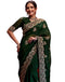 Vasthrlay Embroidery Scalloped Unstitched Maroon Saree