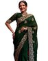 Vasthrlay Embroidery Scalloped Unstitched Maroon Saree