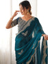 Vasthrlay Embroidered Black Saree