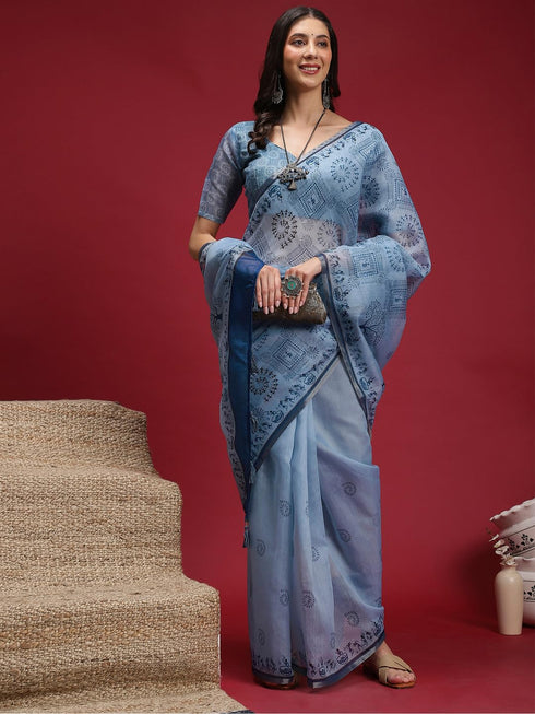 Vasthrlay Madhubani Printed Unstitched Hs Ethnic Wear