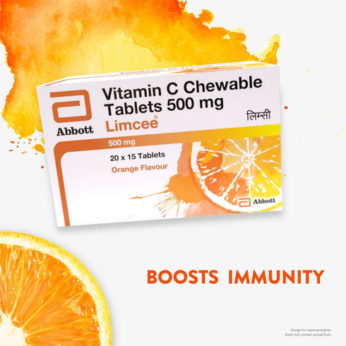 Limcee Chewable Natural Vitamin C Chewable Tablets 500mg