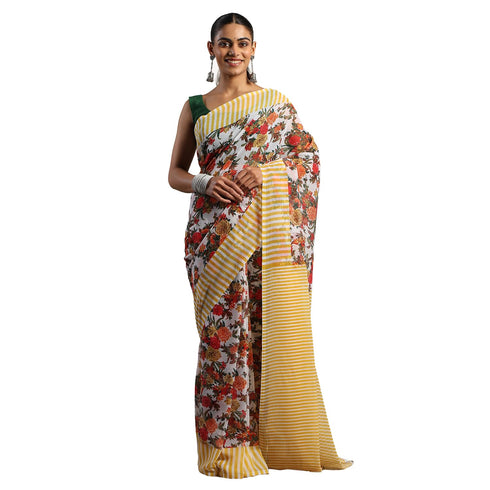 Vasthrlay Floral Unstitched Saree