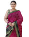 Vasthrlay Chiffon Bandhani Unstitched Pink Saree