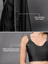 Vasthrlay Georgette Siroski Unstitched Black Ethnic Wear