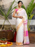 Vasthrlay Special Weaving Unstitched White Saree