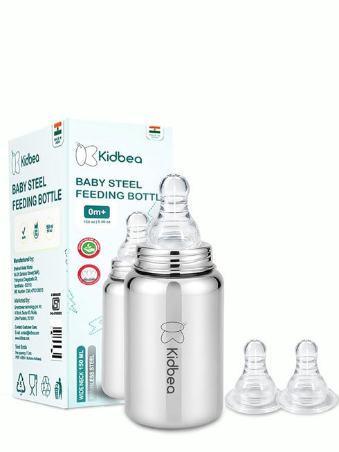 Kidbea Stainless Steel Baby Feeding Bottle