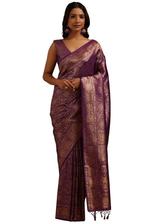 Vasthrlay Tussar Floral Woven