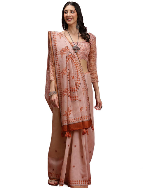 Vasthrlay Madhubani Printed Unstitched Hs Ethnic Wear
