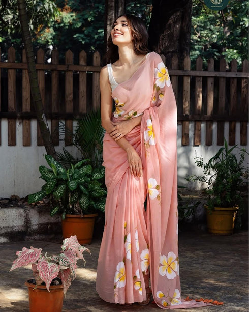 Vasthrlay Painted Floral Traditional Indian