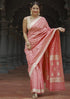 Vsathrlay Peach Banarasi Kanchipuram Ethnic Wear