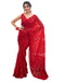 Vasthrlay Georgette Embroidery Unstitched Red Saree