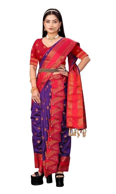 Vasthrlay Paithani Maharashtrian Contrast Traditional