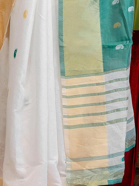 Vasthrlay Weaving White1 White Saree
