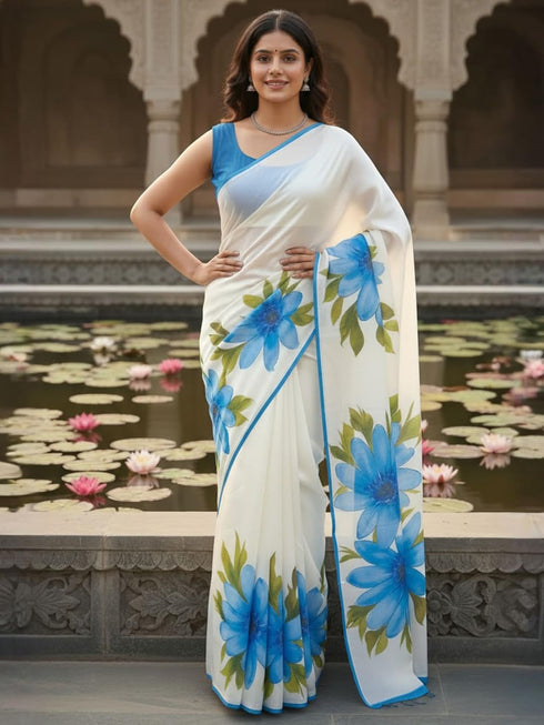 Vasthrlay Cotton Floral Lightweight Ethnic Wear