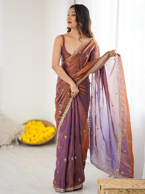 Vasthrlay Shimmer Embroidered Unstitched Kr Ethnic Wear