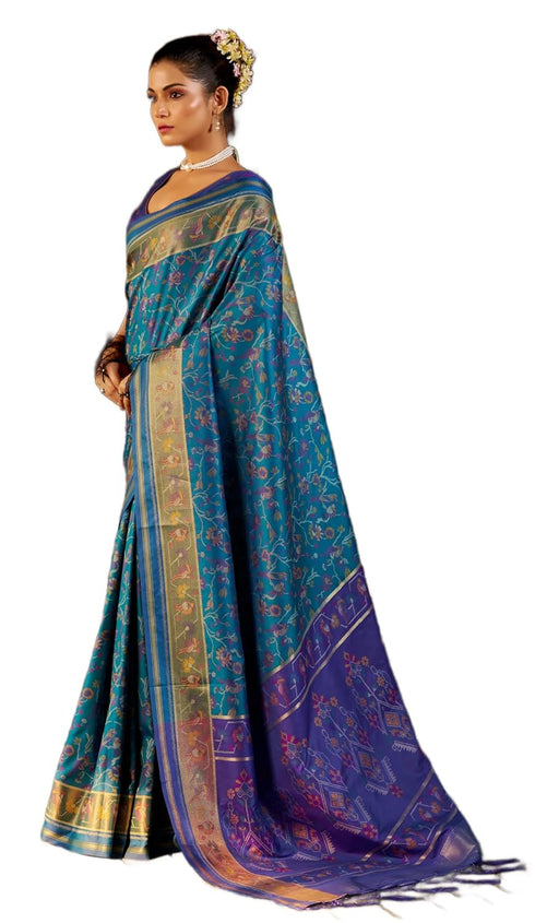 Vasthrlay Kanjivaram Unstitched Jacquard Stylish Saree