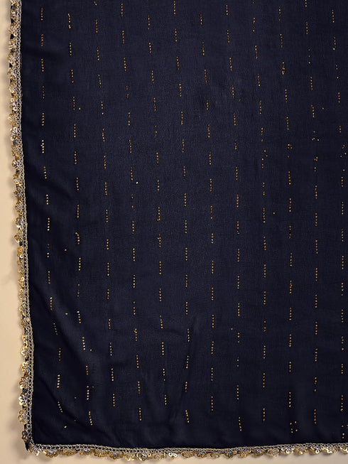 Vasthrlay Georgette Black Saree