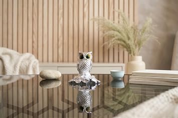 Silver Plated Owl Showpiece for Home Decor Vastu Showpiece for Home Decor