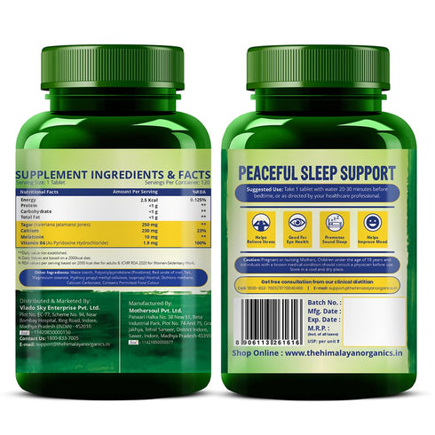 Himalayan Organics Melatonin 10 mg + Tagar 250 mg