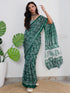 Vasthrlay Chanderi Bandhani Unstitched White Saree