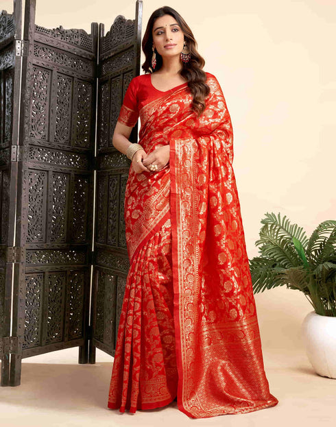 Vasthrlay Banarasi Traditional Unstitched Saree