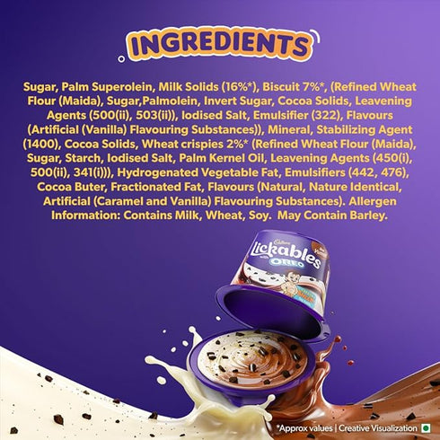 Cadbury Dairy Milk Lickables Shaped Chocolates with Oreo Chunks -20g