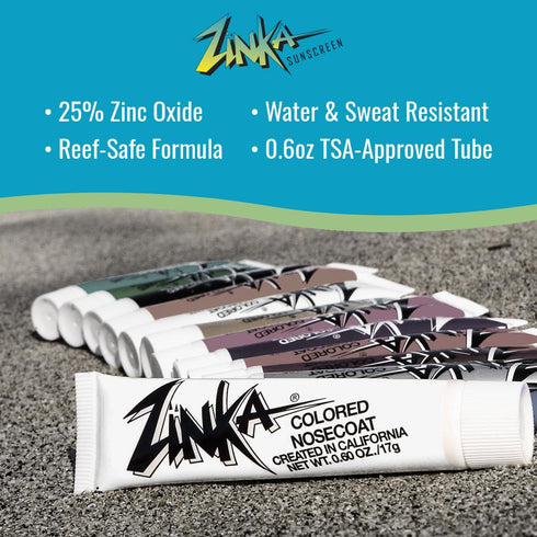 Zinka Colored Sunblock Zinc Nosecoat - White by Zinka
