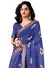 Vasthrlay Womens Printed Unstitched Dark Green Saree