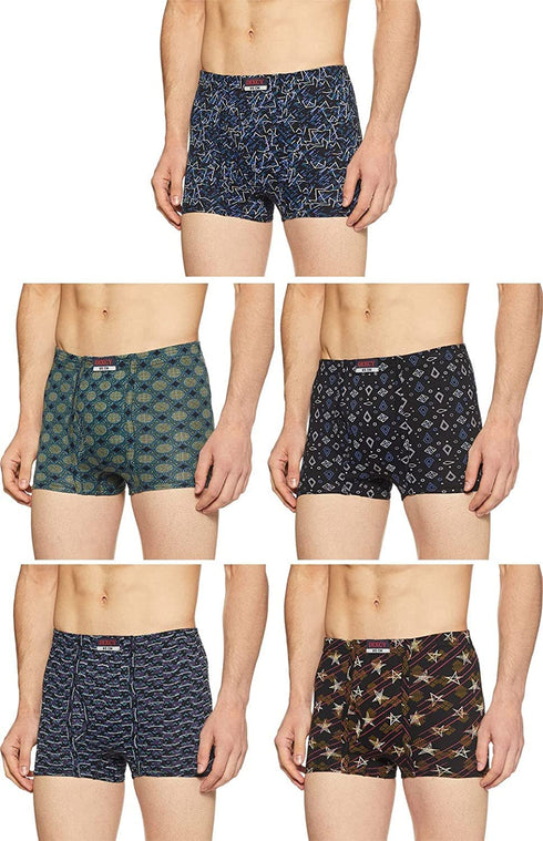 Dixcy Scott Men's Cotton Trunks (Pack of 5) (scott crazy trunk 80-110_Multicolor_36 inch_90 cm)