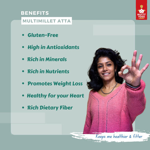 Nutty Yogi Gluten Free Multi Millet Atta