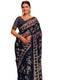 Vasthrlay Georgette Printed Unstitched Maroon Saree
