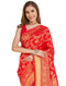 Vasthrlay Red Banarasi Traditional Unstitched Saree