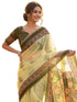 Vasthrlay Printed Lemon Yellow1 Yellow Saree