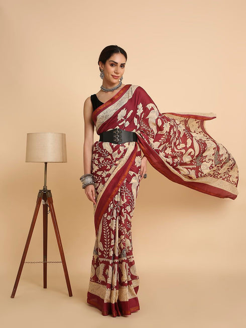 Vasthrlay Lightweight Breathable Traditional Printed Saree