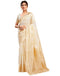 Vasthrlay Banarasi Jacquard Unstitched Off White Saree