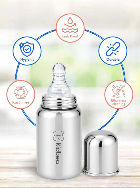 Kidbea Stainless Steel Baby Feeding Bottle
