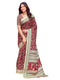 Vasthrlay Womens Abstract Unstitched Off White Saree